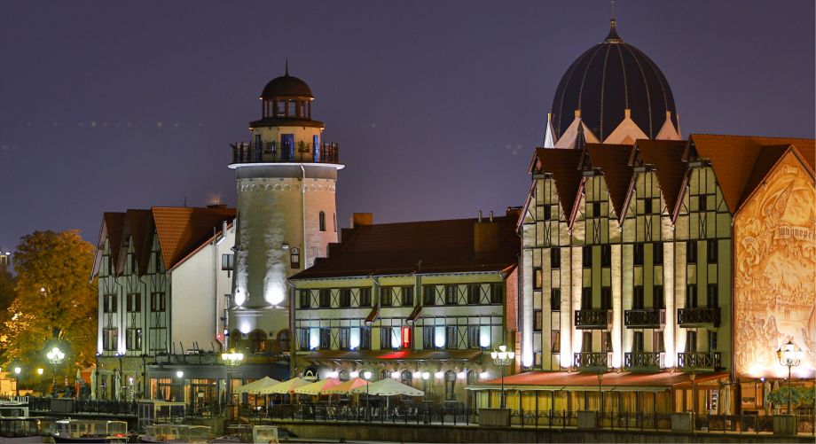 Калининград ночью